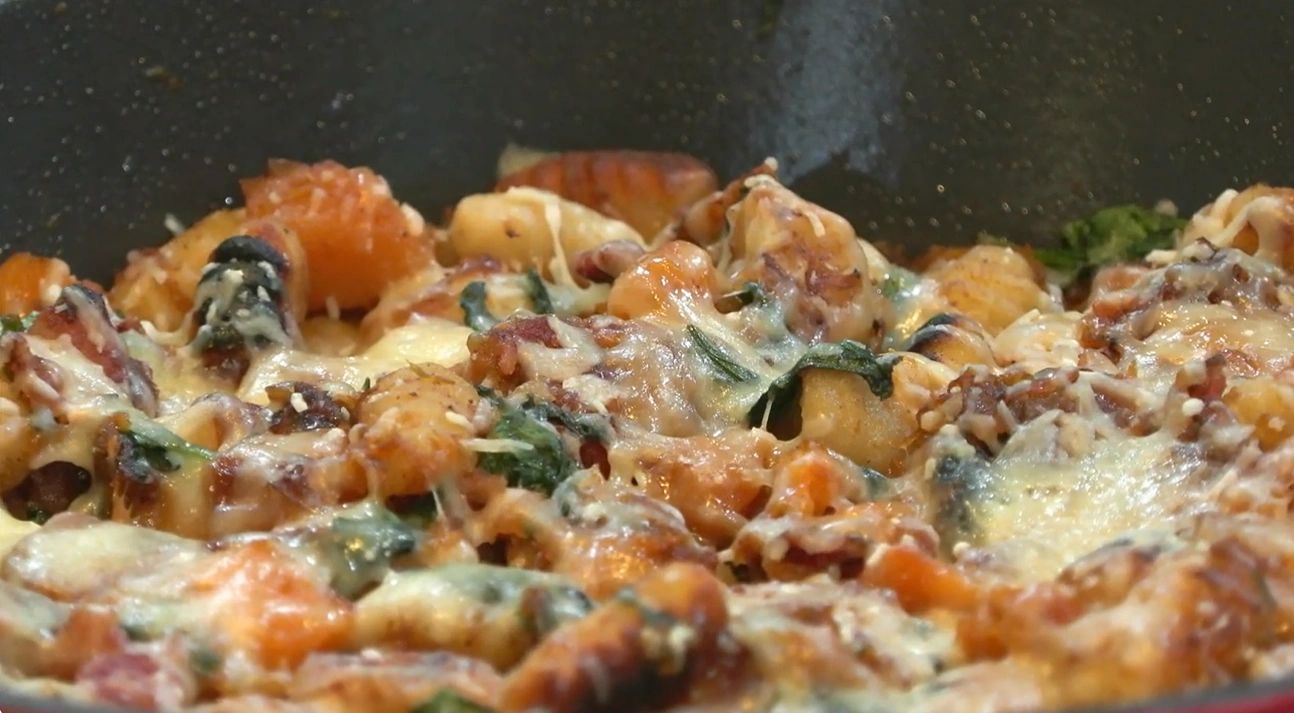 Cheesy Bacon Butternut Squash Gnocchi