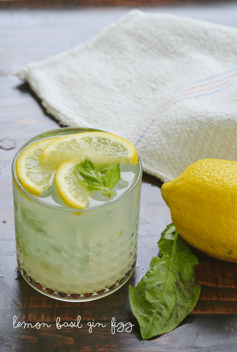 Lemon Basil Gin Fizz